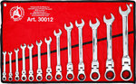 Serie di chiavi combinate a cricchetto teste flessibili 8 - 32 mm 13 pz