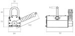 Magnete di sollevamento 0,1 tonnellate