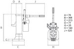 Sollevatore di macchine idrauliche 5 tonnellate