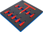Serie di chiavi a bussola per elettricisti 12,5 mm (1/2) profilo a T (per Torx) T20 - T55 10 pz
