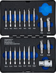 Serie di estrattori viti a esagono interno 1,5 - 10 mm / profilo a T (per Torx) T10 - T55 19 pz