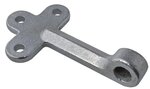 Gancio valvola n. 0 sinistra 140mm con occhiello avvitabile