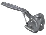 Gancio valvola n. 0 sinistra 140mm con occhiello avvitabile