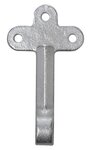 Gancio valvola n. 0 sinistra 140mm con occhiello avvitabile