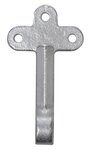 Gancio valvola n. 0 destra 140mm con occhiello avvitabile