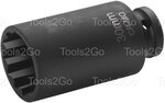 Bussola per albero motore 1/2, CrMo bi-hex 30 mm