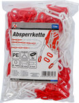 Catenella di chiusura rosso / bianco 4 moschettoni plastica 7,5 m