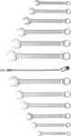 Serie di chiavi combinate anello-forchetta lato a forchetta con funziona a cricchetto 8 - 21 mm 13 pz