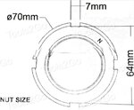 Chiave a 4 denti 72mm per ghiera cambio e differenziale scania