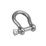 Anello di trazione a D da 10mm, A4 RVS AISI 316, 4.000 daN