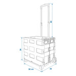 Carrello da trasporto con cassa pieghevole 25kg