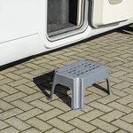 Sgabello in plastica grigia 42 5 x 27 5 x 23 cm