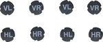 Serie di cappucci per valvole in plastica per la marcatura dei pneumatici 8 pz