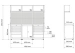 Sistema a parete Pacchetto Starter legno 3 moduli