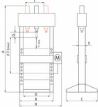 Pressa idraulica idropneumatica 75 ton