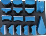 Set di blocchi abrasivi con chiusura a strappa 16 pz