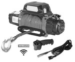 Verricello 24V 5443 kg cavo sintetico 26m telecomando senza fili
