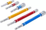 Serie di adattatori per trapano colorati attacco esagono esterno (1/4), (3/8), (1/2) 75 - 150 mm 6 pz