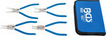 Serie di pinze per anelli seeger 250 mm 4 pz
