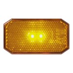 Luce di posizione laterale 12 24V arancione 80 x 44 mm LED
