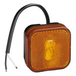 Luce di posizione laterale 12 24V arancione 65 x 65 mm LED