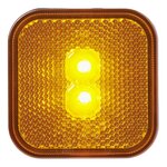 Luce di posizione laterale 12 24V arancione 65 x 65 mm LED
