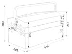 Valigia portautensili 5 scomparti lunghezza 430 mm