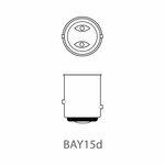 Lampada auto 12V 21 5W BAY15d x10 pezzo