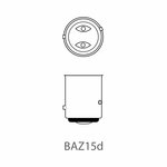 Lampada auto 12V 21 4W BAZ15d x10 pezzo
