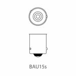 Lampada auto 12V 21W BAU15s arancione x10 pezzo