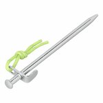 Picchetto da roccia 20 cm in acciaio zincato con gancio a L Heavy Duty