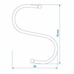Gancio a S diametro 4 mm 6,5x7,5 cm x10 pezzi