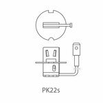 Lampada per auto 12V 55W PK22s H3 in scatola