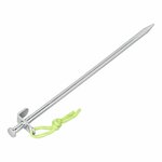 Picchetto da roccia 30 cm in acciaio zincato con gancio a L Heavy Duty