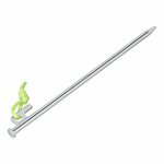 Picchetto da roccia 30 cm in acciaio zincato con gancio a P Heavy Duty