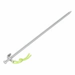 Picchetto da roccia 40 cm in acciaio zincato con gancio a L Heavy Duty