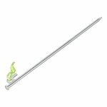 Picchetto da roccia 40 cm in acciaio zincato con gancio a P Heavy Duty