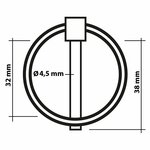 Coppiglia 4 5mm con anello 2 pezzi