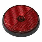 Riflettore rosso 60mm montaggio a vite 2 pezzi