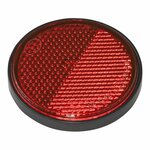 Riflettore rosso 58mm autoadesivo con piastra di base 2 pezzi