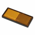 Riflettore arancione 85x39mm autoadesivo con piastra di base 2 pz. in vescica