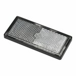 Riflettore bianco 85x39mm autoadesivo con piastra di base 2 pz. in vescica
