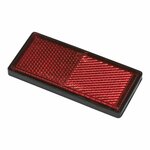 Riflettore rosso 85x39mm autoadesivo con piastra di base 2 pz. in vescica