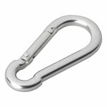 Moschettone a gancio in metallo 6x60mm 2 pezzi