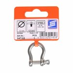 Grillo corto per arpa 5mm  acciaio inox A4 AISI 316  1.000 daN