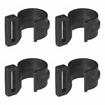 Clip per tenda per palo tenda 20-25mm con fessura nero 4 pezzi