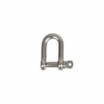 Grillo a D corto 4mm  acciaio inox A4 AISI 316  750 daN