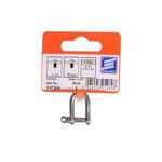 Grillo a D corto 4mm  acciaio inox A4 AISI 316  750 daN