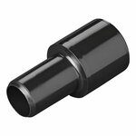 Pezzo di transizione per tubo di scarico diam. 28 mm a diam. 19 mm PE nero