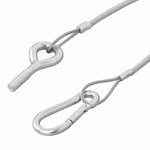 Cavo portellone posteriore 42 cm - 1x M8 e moschettone